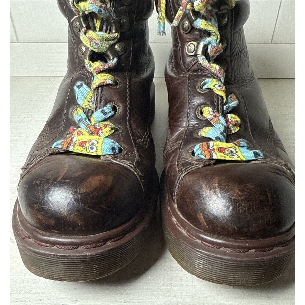 Vintage Dr Doc Marten's Boots Leather Brown 8287 England Grizzly Men's Size 8 - Picture 8 of 15